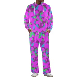 Camouflage colorful Men's Streetwear Flared Tracksuit (Set25)