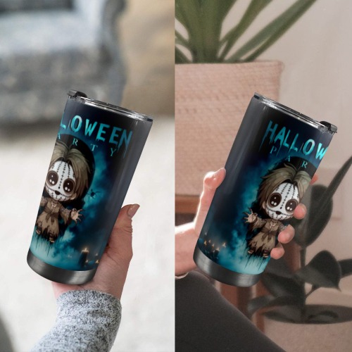 Happy Hello Ween 20oz Mobile Tumbler with Lid (Black Lock)