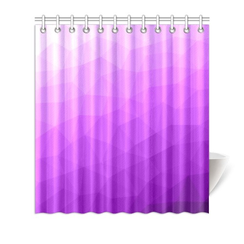 Purple gradient geometric mesh pattern Shower Curtain 66"x72"