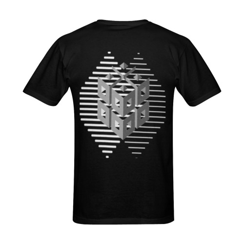 geometric Men's Slim Fit T-shirt (Model T13)