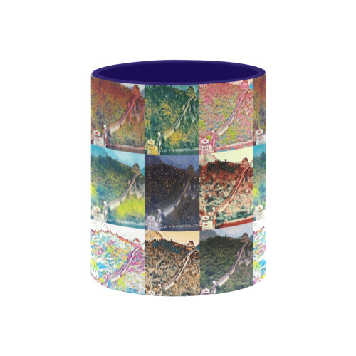 Great Wall of China, China Collage Custom Inner Color Mug (11oz)