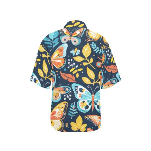 Bohemian Butterflies 1 All Over Print Hawaiian Shirt for Women (Model T58)