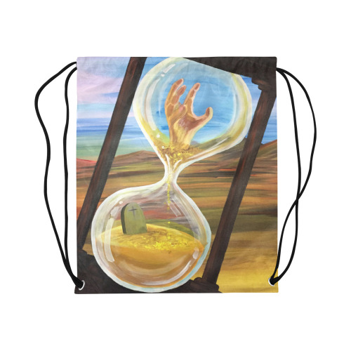 Out Of Time Large Drawstring Bag Model 1604 (Twin Sides)  16.5"(W) * 19.3"(H)