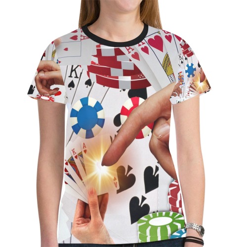 POKER NIGHT TOO New All Over Print T-shirt for Women (Model T45)