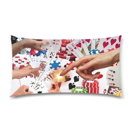 POKER NIGHT TOO Rectangle Pillow Case 20"x36"(Twin Sides)