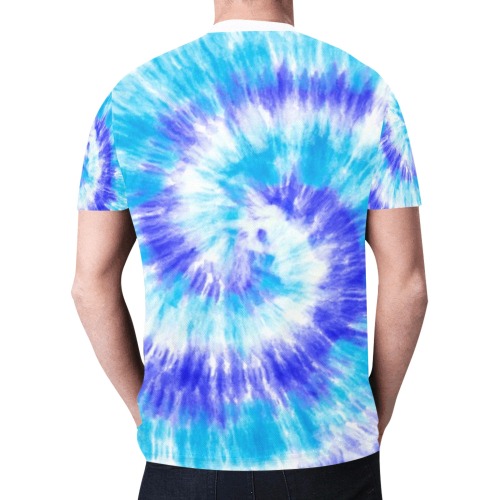camiseta de hombre en tonos azulones New All Over Print T-shirt for Men (Model T45)