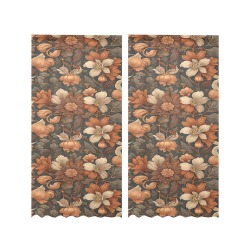 Fabulous Florals 25 Gauze Curtain 28"x84" (Two-Piece)