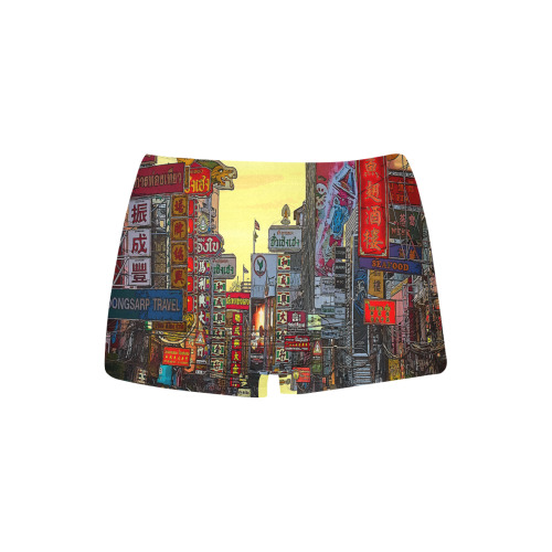 Chinatown in Bangkok Thailand - Altered Photo Women's All Over Print Boyshort Panties (Model L31)