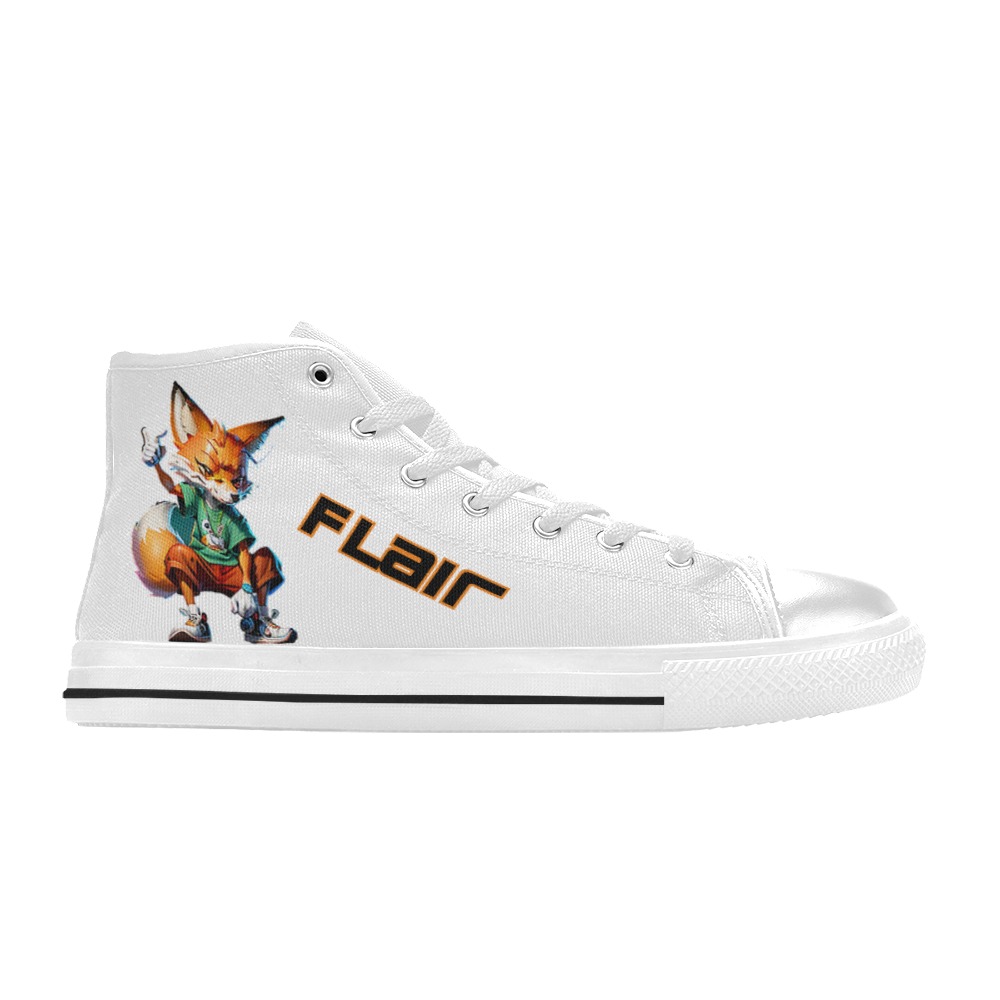 IMG_8432 Flair Sneakers High Top Canvas Shoes for Kid (Model 017)