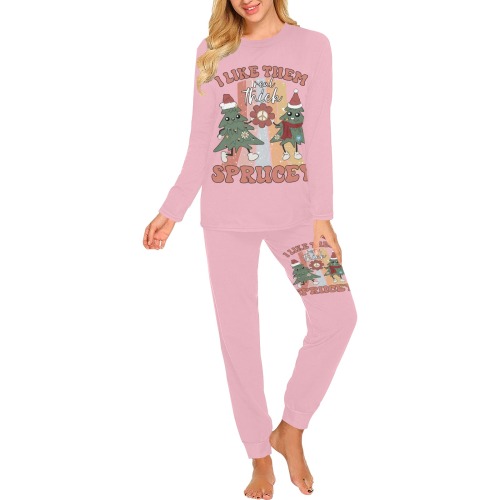 I Like The Real Thick And Sprucey (P) Women's All Over Print Pajama Set