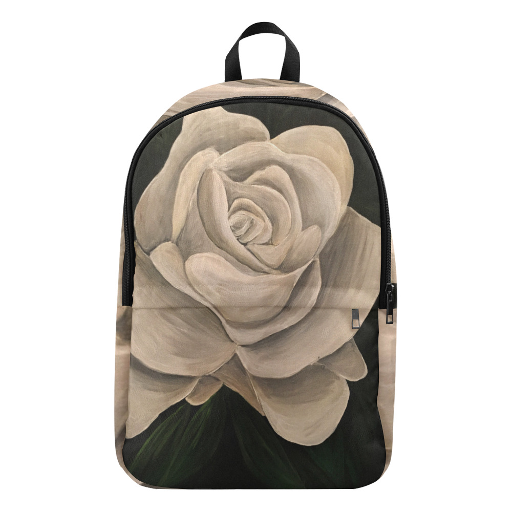 White Rose Fabric Backpack for Adult (Model 1659)