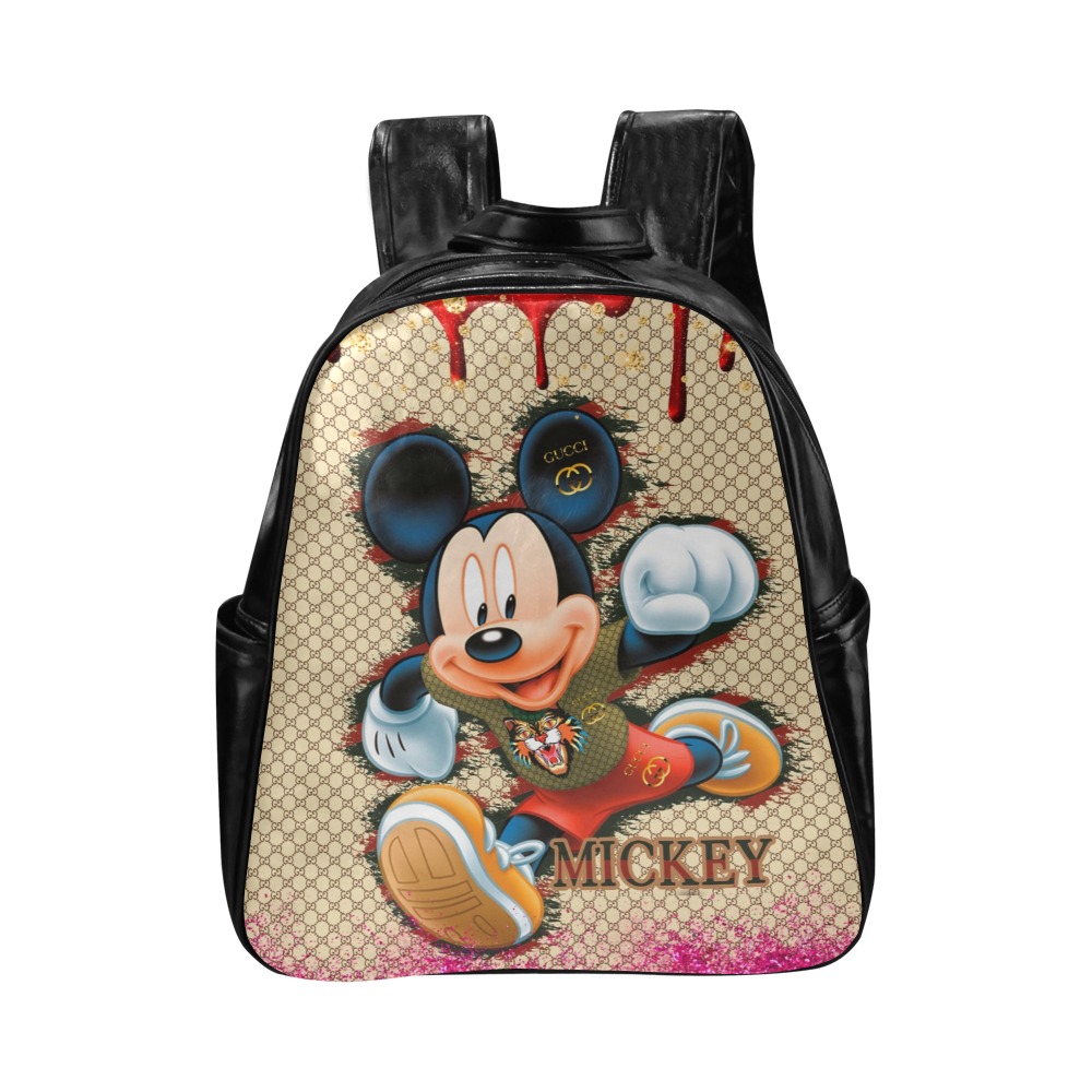 Mickey Mouse Backpack Multi-Pockets Backpack (Model 1636)