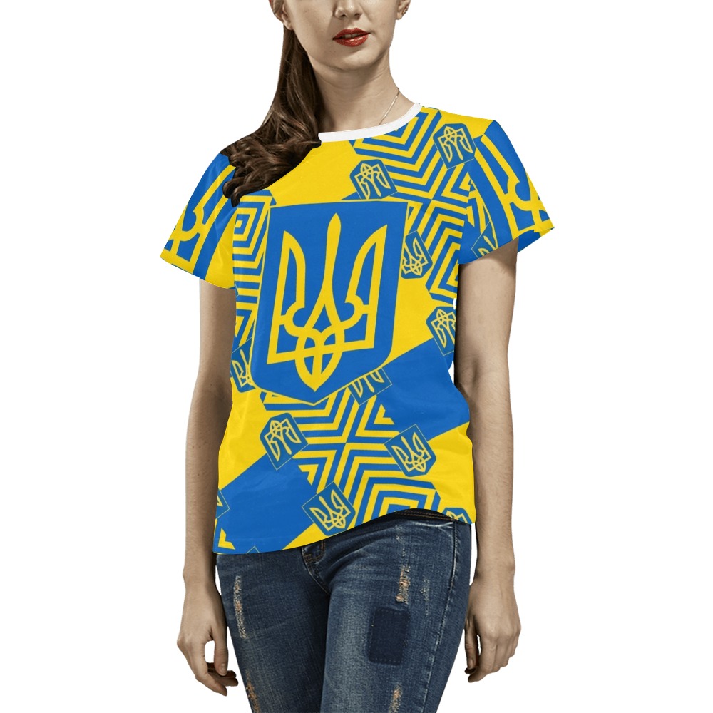 UKRAINE 2 All Over Print T-Shirt for Women (USA Size) (Model T40)