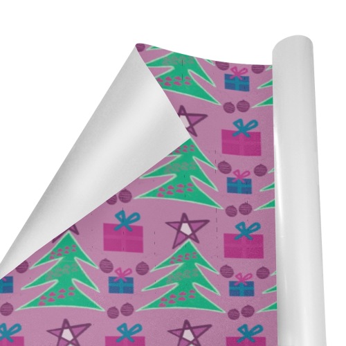X-mas pink design Gift Wrapping Paper 58"x 23" (3 Rolls)