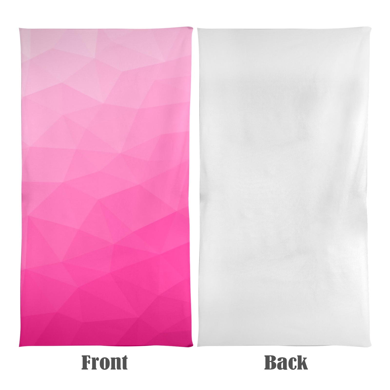 Hot pink gradient geometric mesh pattern Beach Towel 31"x71"(NEW)
