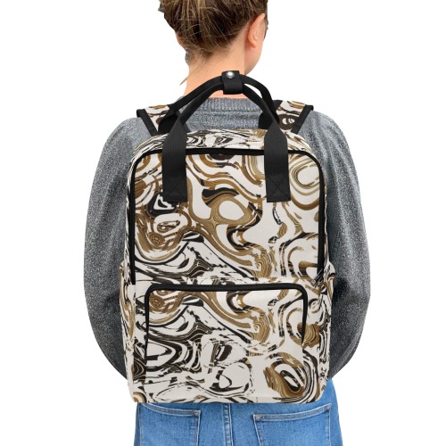 Marble Bronze Twin Handle Backpack (Model 1732)