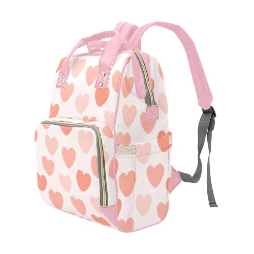 Sweet Hearts Diaper Bag Multi-Function Diaper Backpack/Diaper Bag (Model 1688)