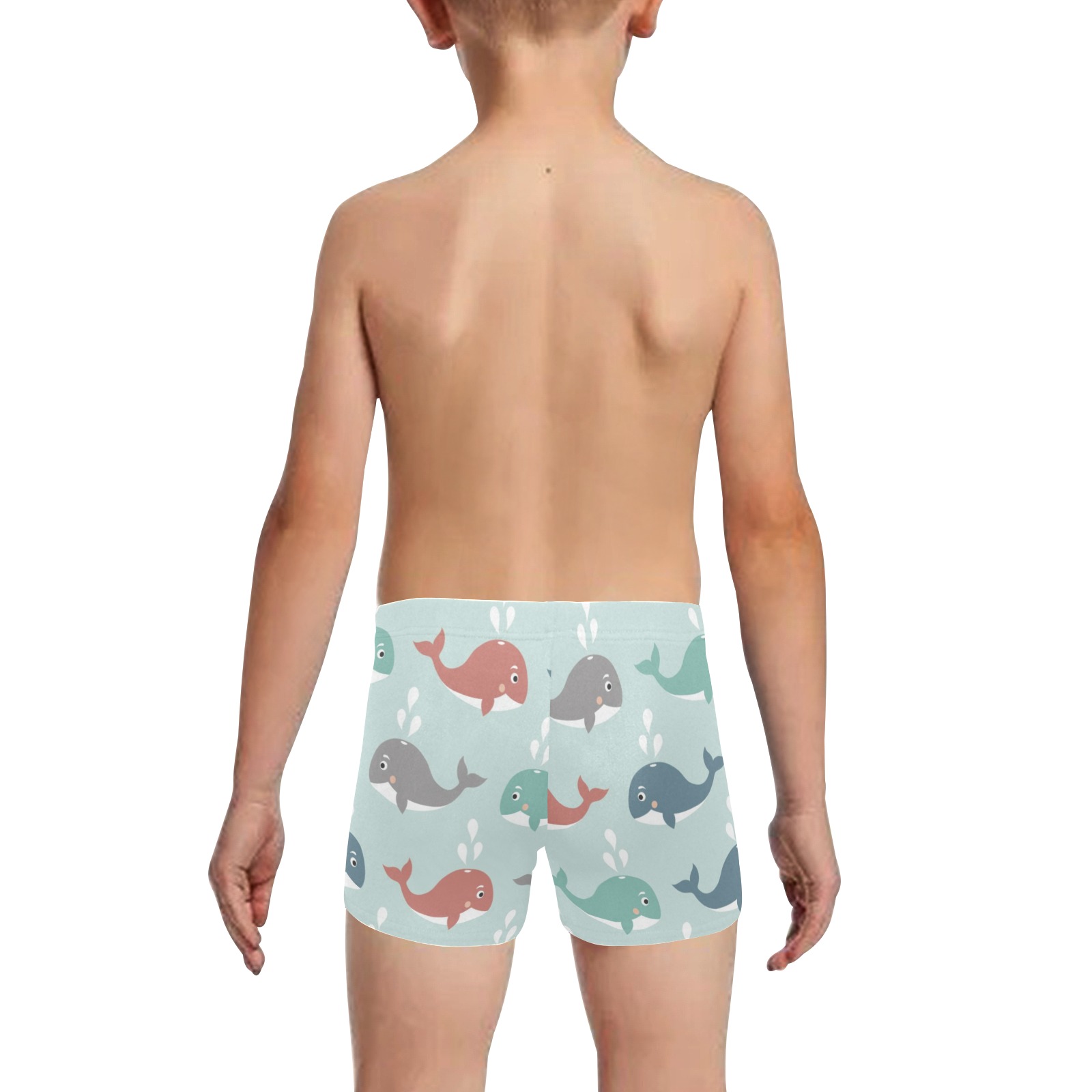 Cute whales Little Boys' Swimming Trunks (Model L57)