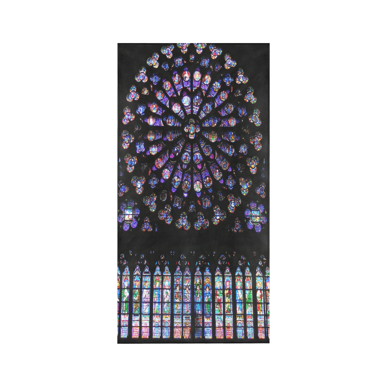 stained glass Notre Dame Beach Towel 30"x 60"