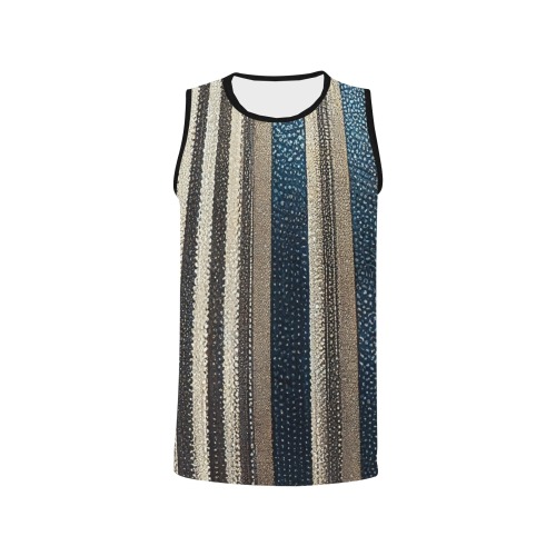 gold, silver and saphire striped pattern All Over Print Basketball Jersey