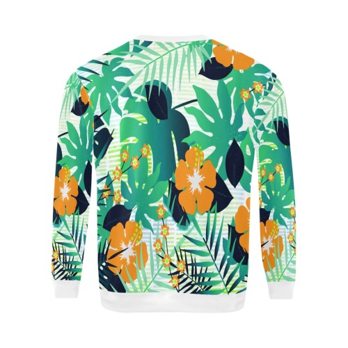 GROOVY FUNK THING FLORAL All Over Print Crewneck Sweatshirt for Men (Model H18)