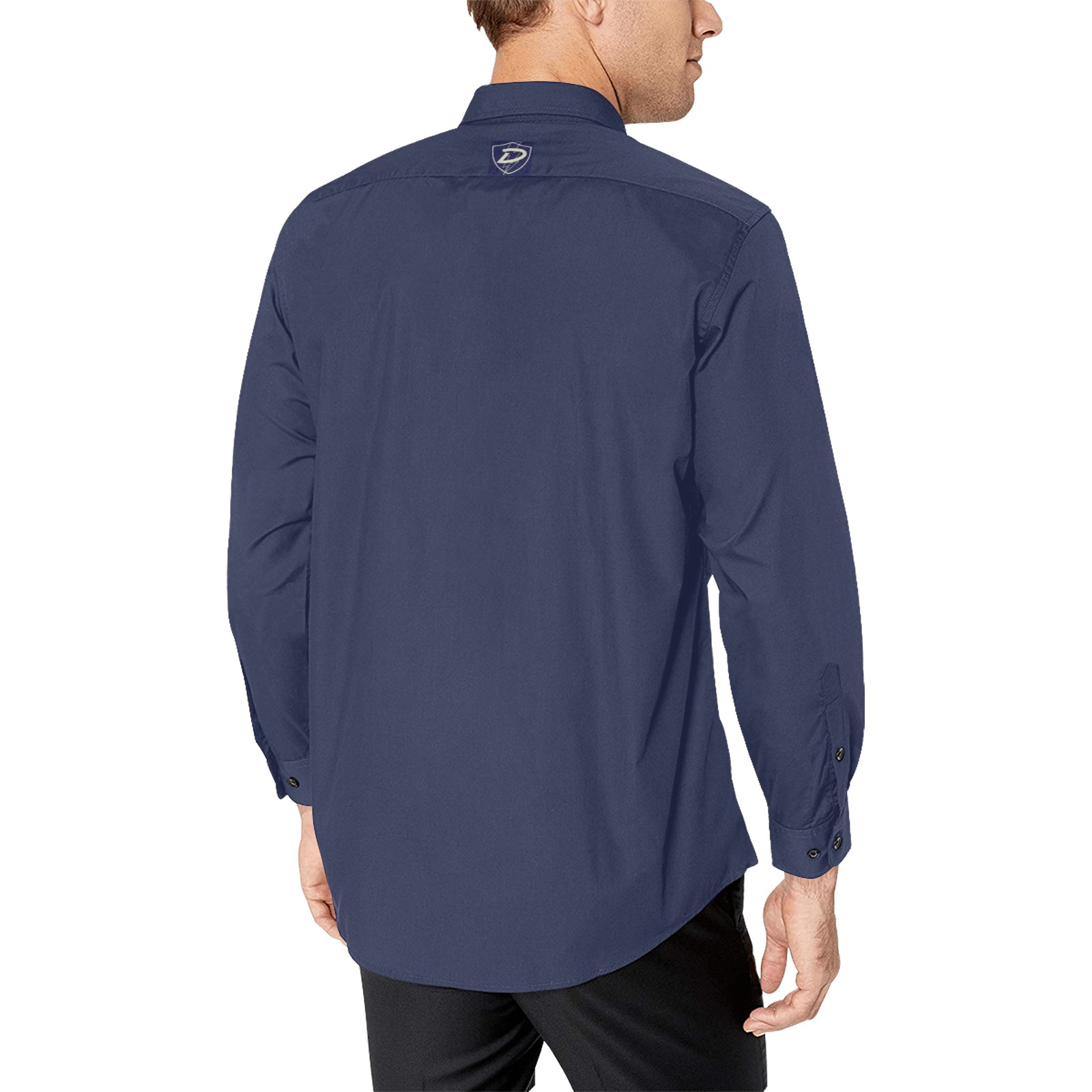 Dionio Clothing - Blue Casual Dress Shirt Men's All Over Print Casual Dress Shirt (Model T61)