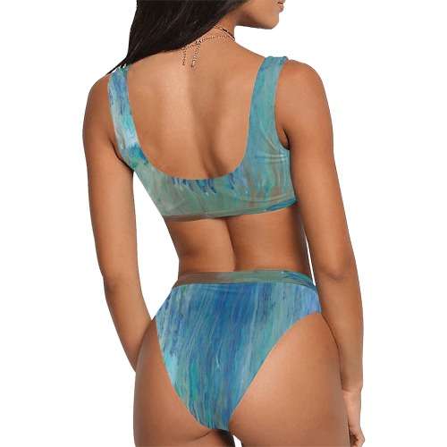 Ocean Sport Top & High-Waisted Bikini Swimsuit (Model S07)