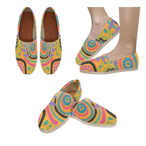 Original Abstract Art for Your Feet Women's Classic Canvas Slip-On (Model 1206)