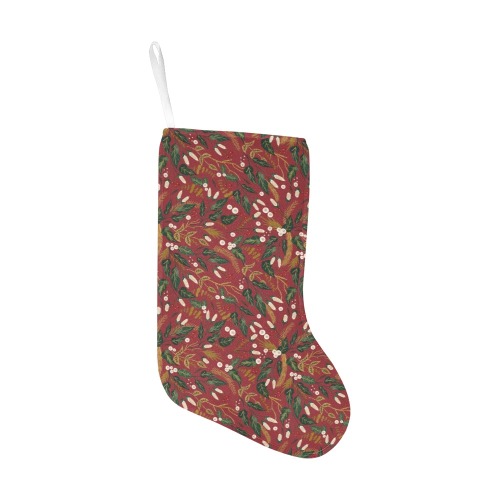 Winter nature red Christmas Stocking (Without Folded Top)