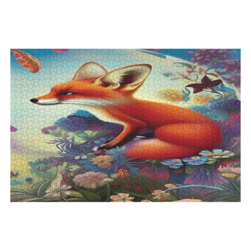 Whimsical Fox 1000-Piece Wooden Photo Puzzles