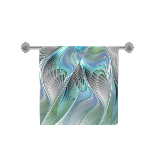 Abstract Blue Green Butterfly Fantasy Fractal Art Bath Towel 30"x56"