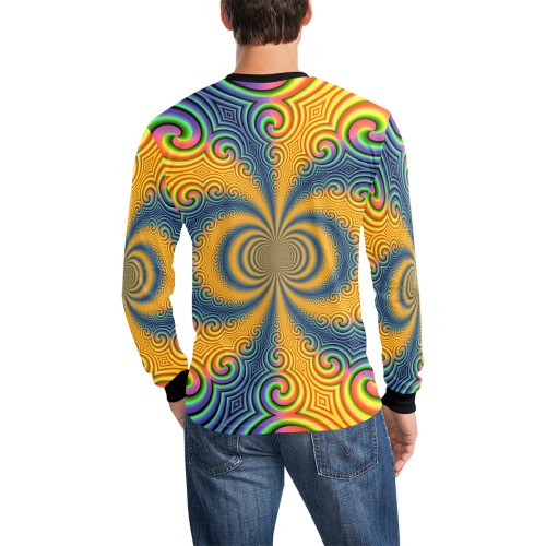 Psychedelic Men's All Over Print Long Sleeve T-shirt (Model T51)