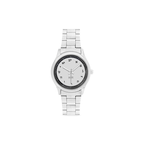 cadran hebreu transparent.nh2 Men's Stainless Steel Watch(Model 104)