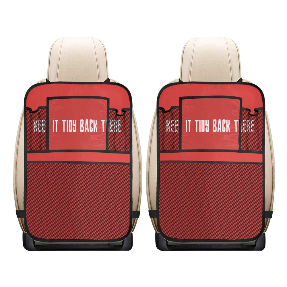 Keep It Tidy Back There / Red Car Seat Back Organizer (2-Pack)