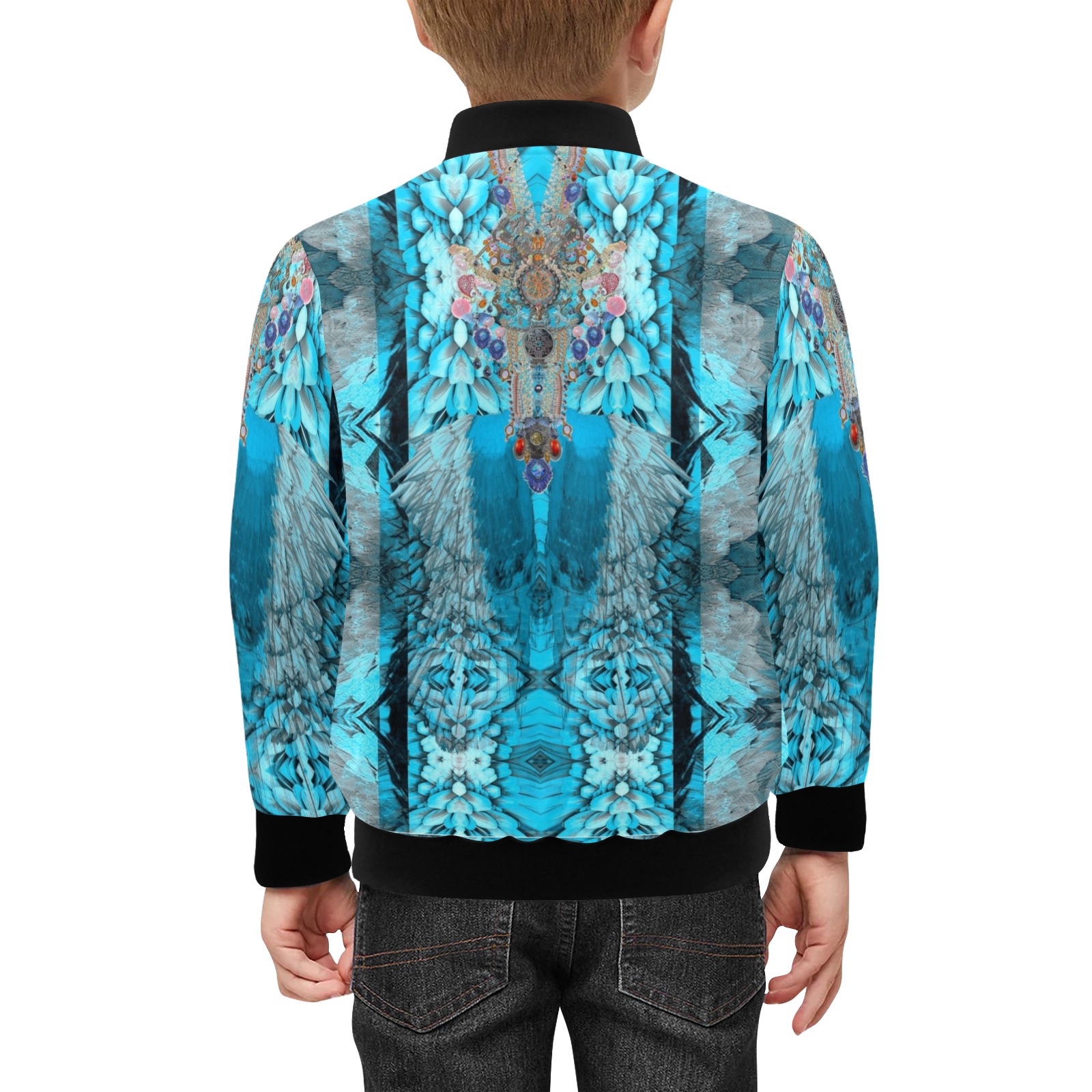feathers4 Kids' Bomber Jacket with Pockets (Model H40)