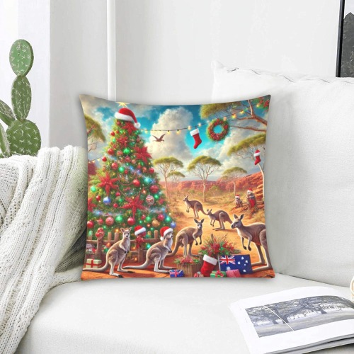 Outback Christmas Custom Zippered Pillow Cases 16"x16" (Two Sides)