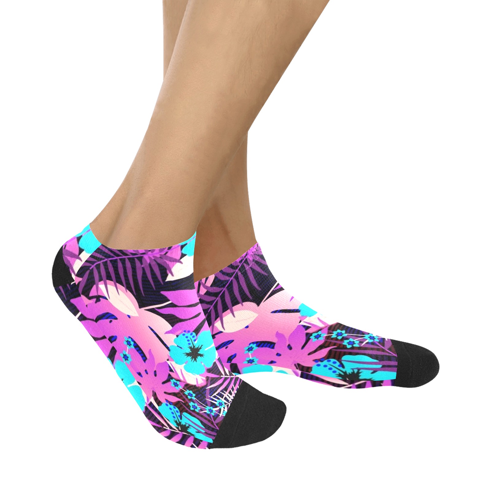 GROOVY FUNK THING FLORAL PURPLE Women's Ankle Socks