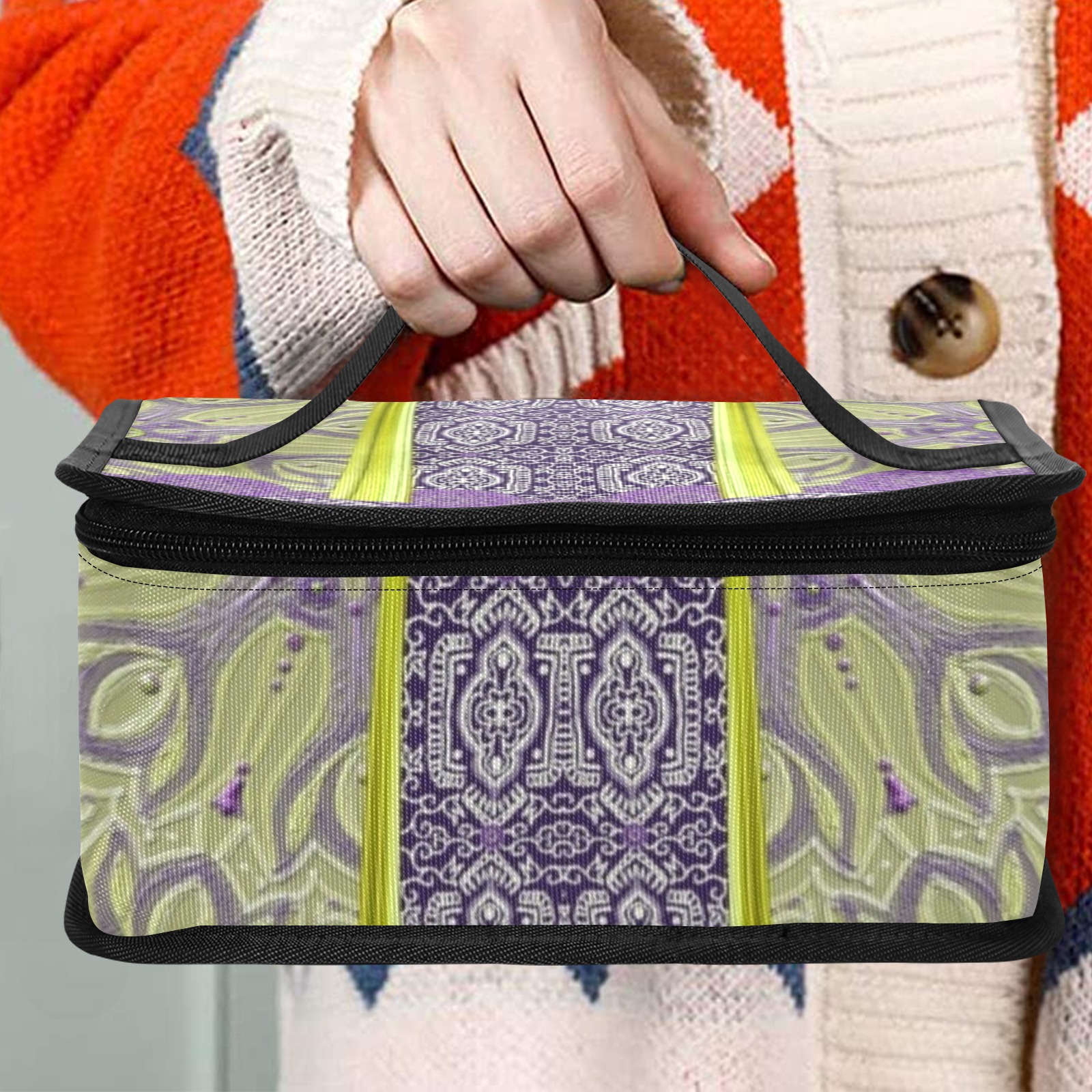 arabesques purple Portable Lunch Bag (Model 1727)