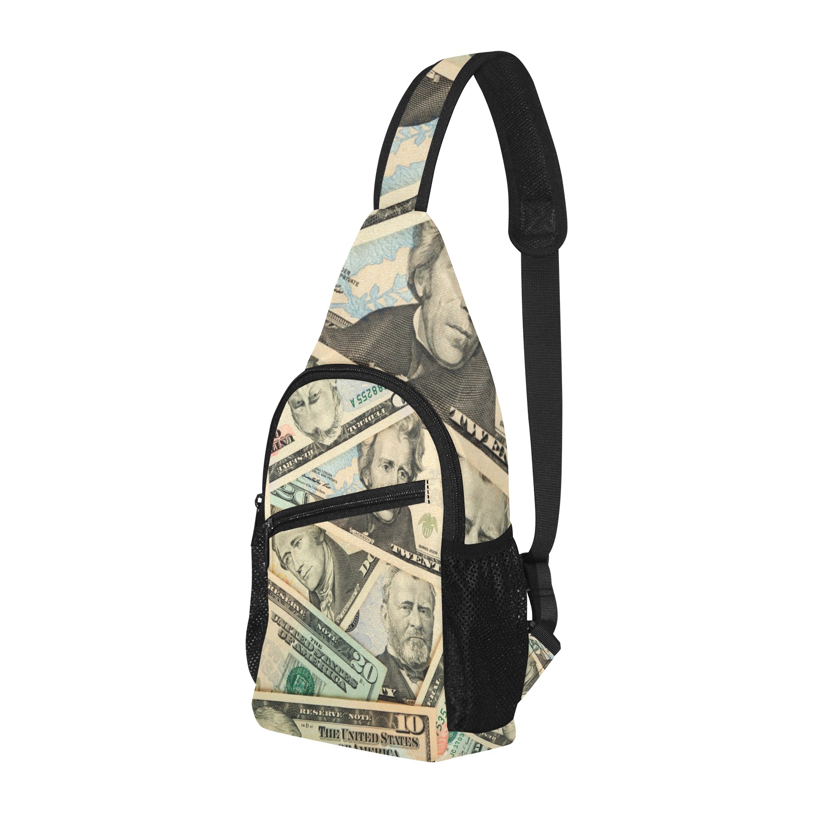 US PAPER CURRENCY All Over Print Chest Bag (Model 1719)