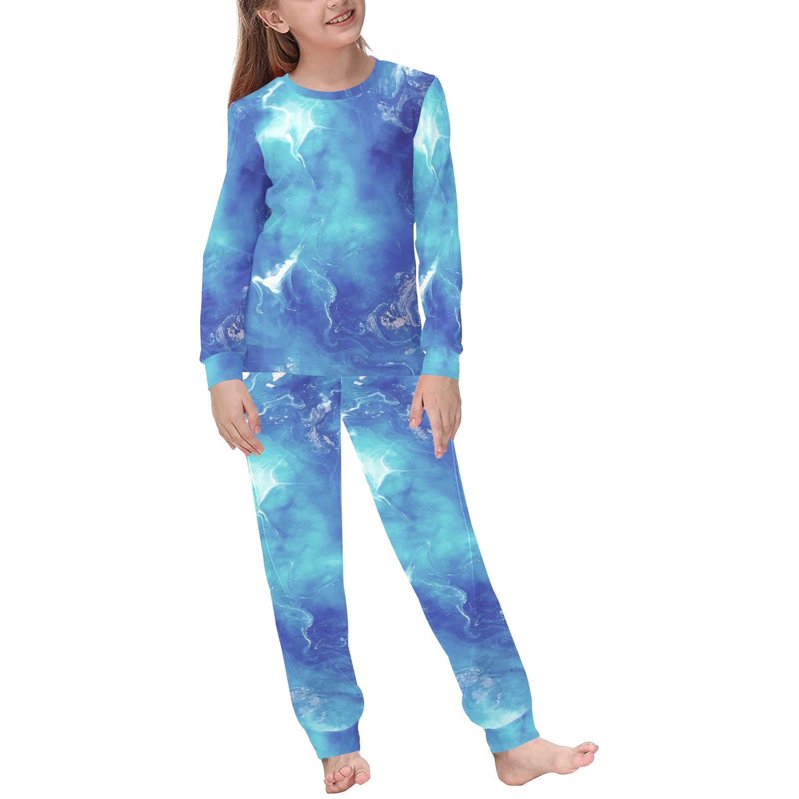 Encre Bleu Photo Kids' All Over Print Pajama Set