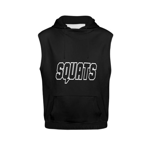 SQUATS All Over Print Sleeveless Hoodie for Men (Model H15)