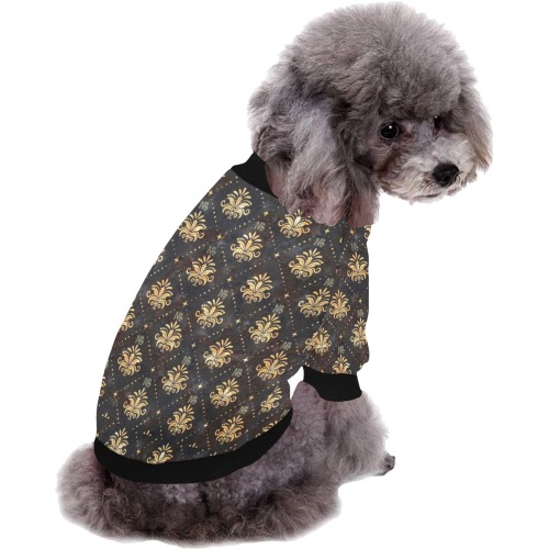 Royal Pattern by Nico Bielow Pet Dog Round Neck Shirt