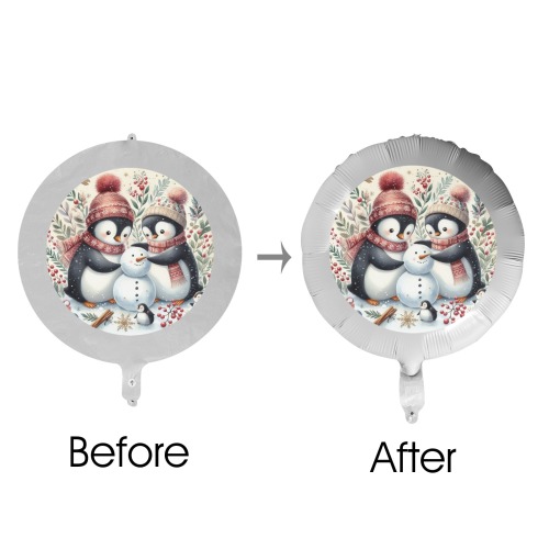 Penguin Snowman Building