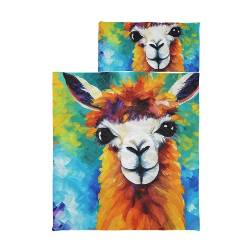 Llama Funny Colorful Animal Art Kids' Sleeping Bag