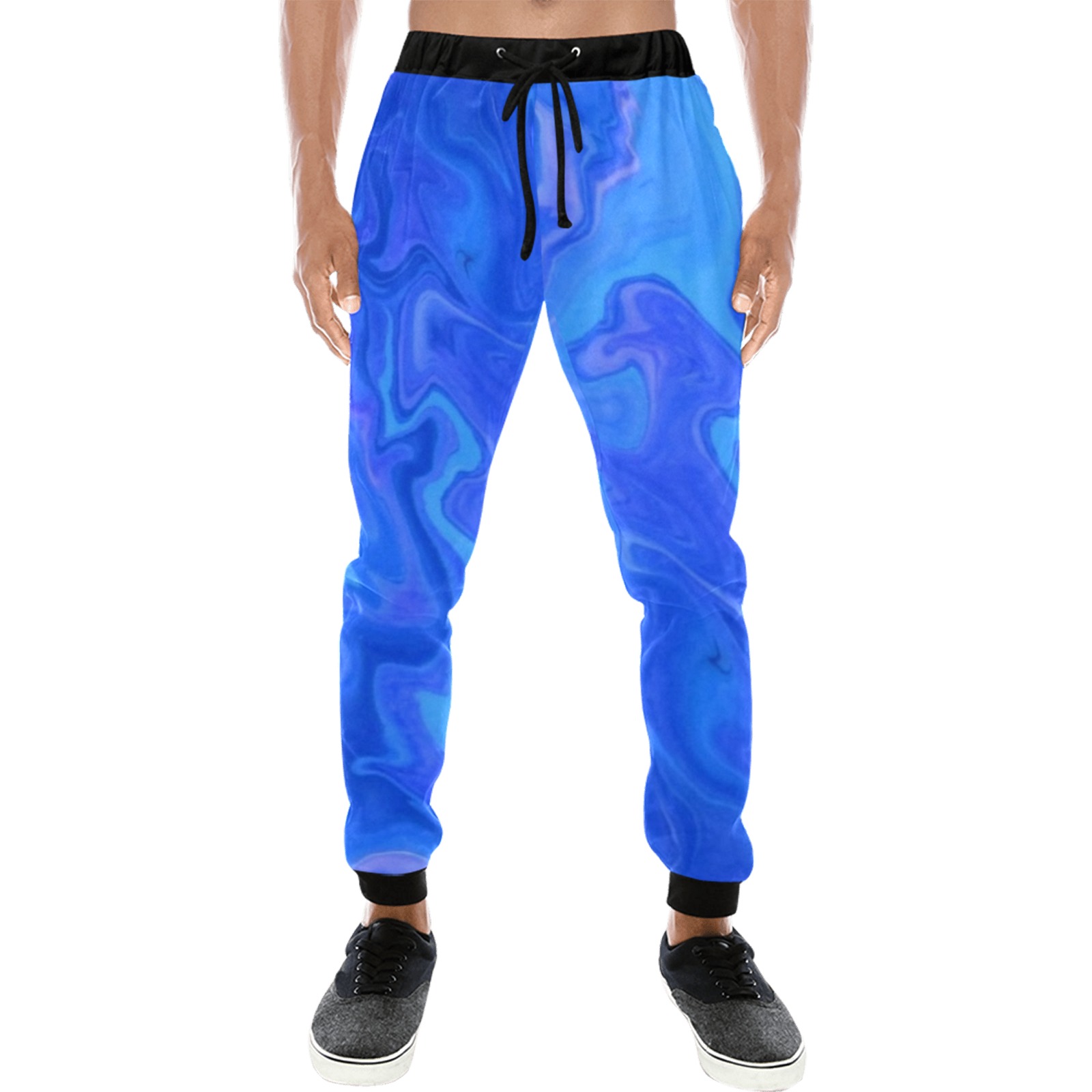 Blue Marble Sweats Men's All Over Print Sweatpants (Model L11)
