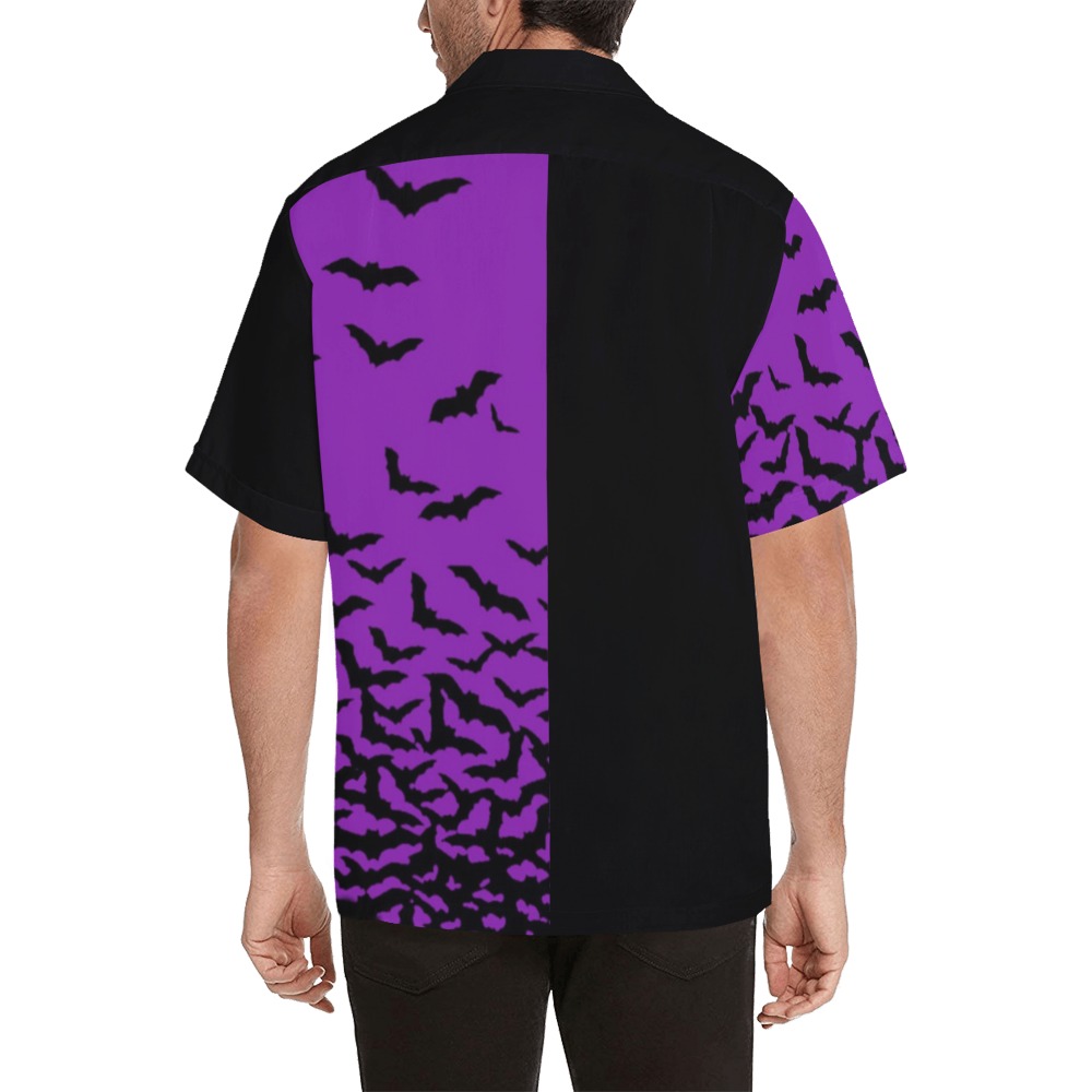 batspatternpurple Hawaiian Shirt (Model T58)