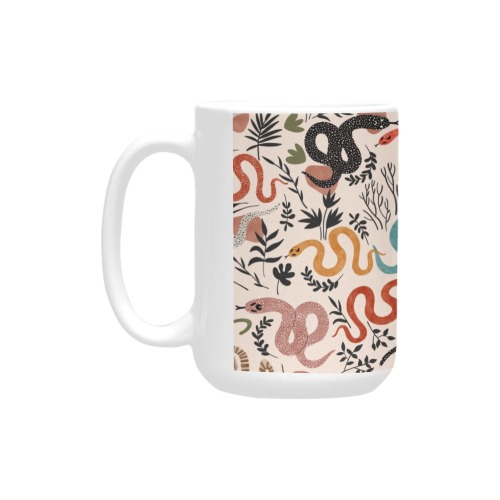 Mystical snakes in nature I C Custom Ceramic Mug (15OZ)