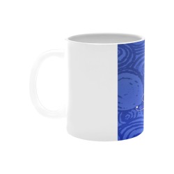 Anniversary Swirls Blue White Mug(11OZ)