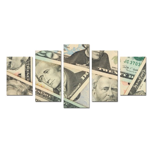 US PAPER CURRENCY Canvas Print Sets D (No Frame)