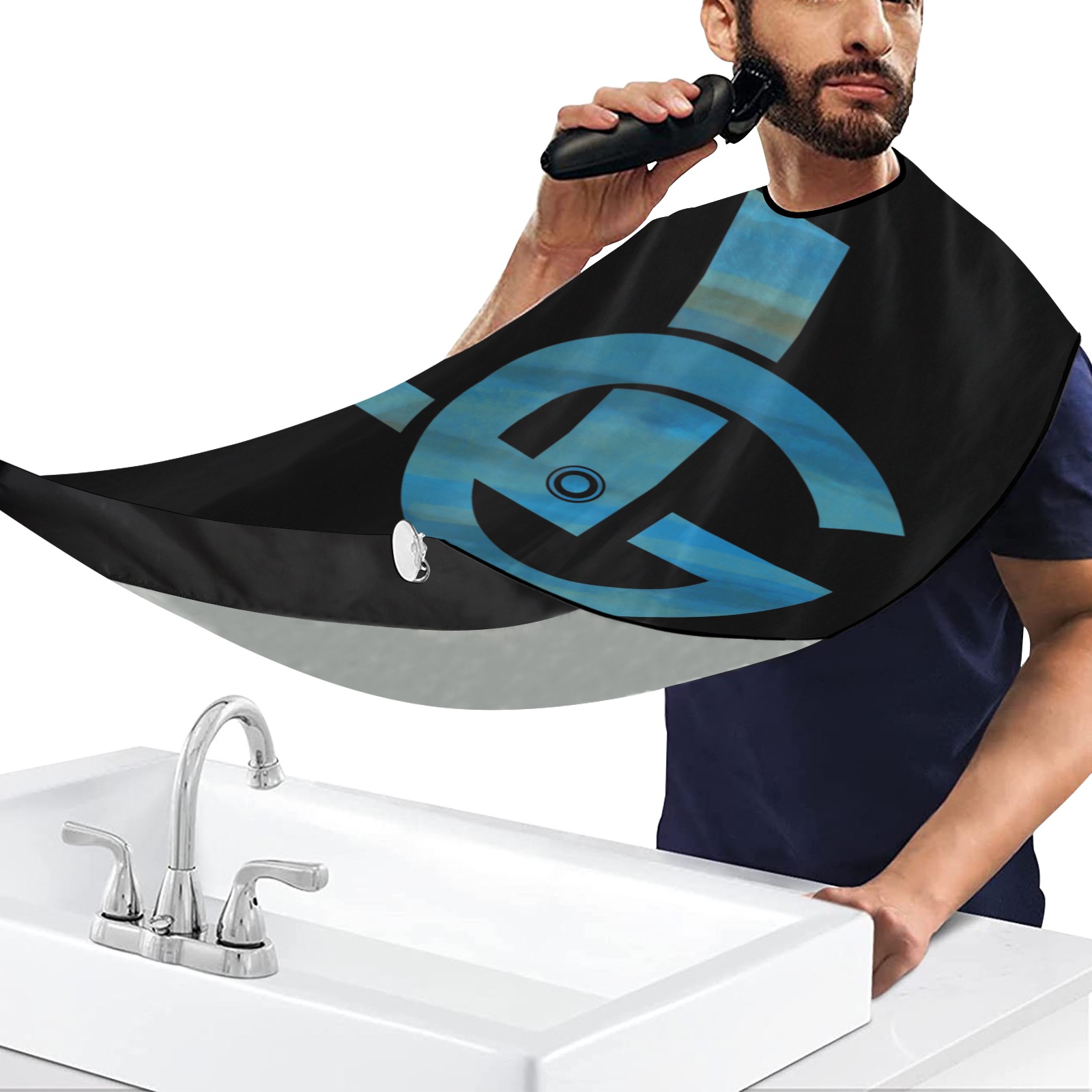 lg teal Beard Bib Apron for Men Shaving & Trimming